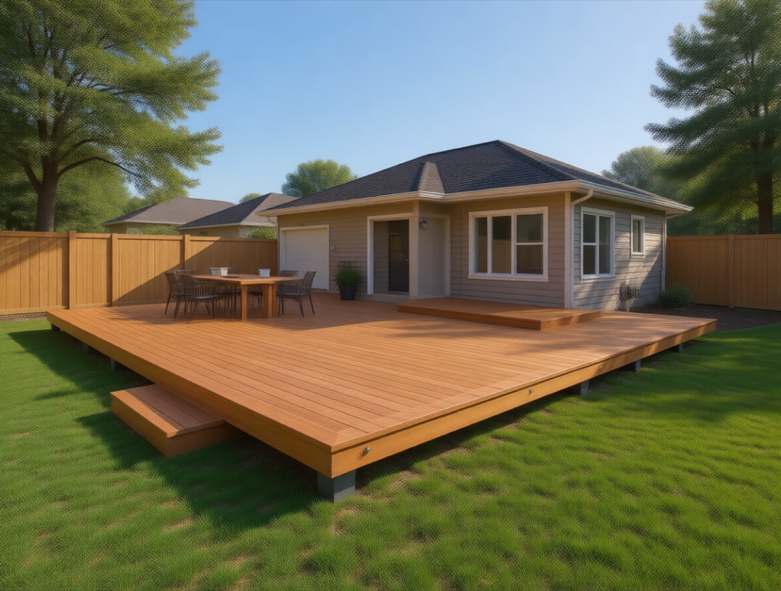 AI concept render of a composite deck