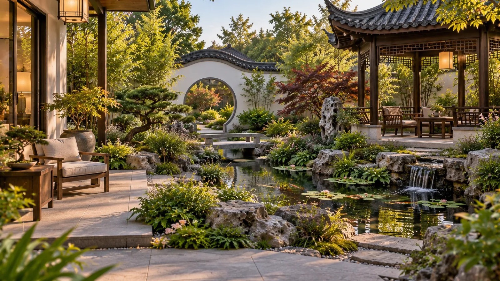 Classical Chinese garden design — AI-generated concept render